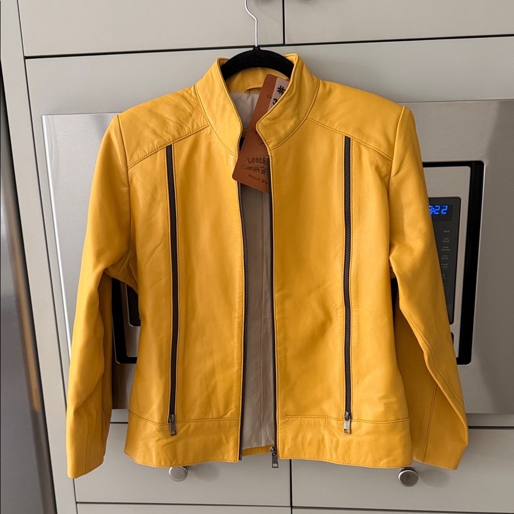 Yellow Leather Jacket
